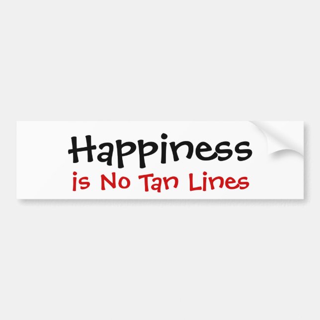 Happiness Bumper Sticker (Front)