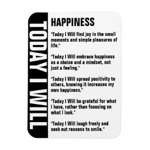 Happiness Care Goals Reminder Customise Magnet