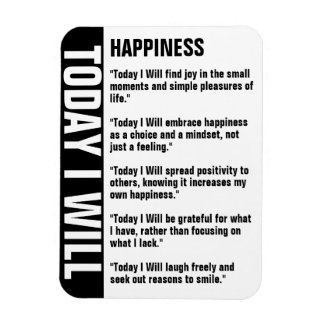 Happiness Care Goals Reminder Customise Magnet