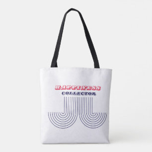 "Happiness Collector" – Joyful Quote Reusable Tote Bag