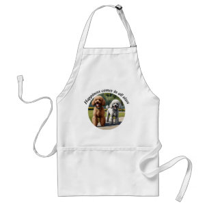 Happiness Comes in all Sizes Poodle Dog Apron