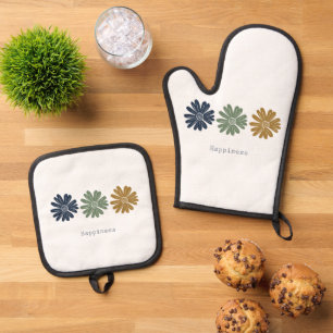 Happiness Daisies Oven Mitt & Pot Holder Set