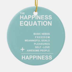 Happiness Equation Ceramic Tree Decoration