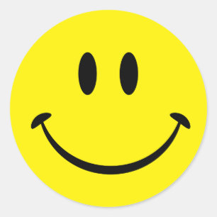 Happiness Face Classic Round Sticker