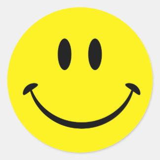 Happiness Face Classic Round Sticker