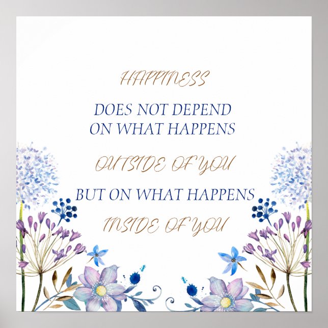 Happiness Feel Good Verse Poster (Front)