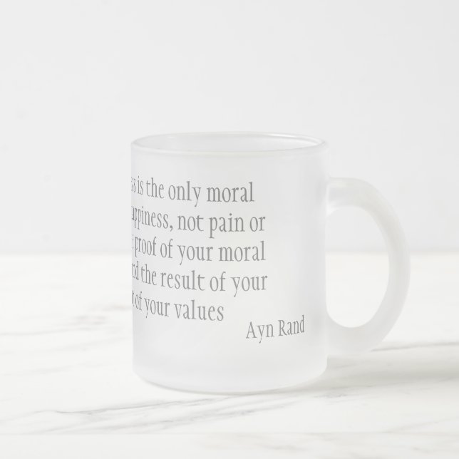 Happiness Frosted Glass Coffee Mug (Right)