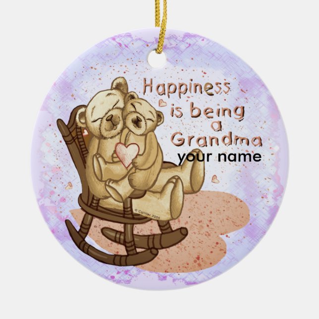 Happiness Grandma ornament (Front)