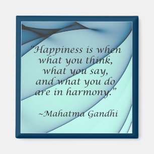 Happiness Harmony Gandhi Quote Magnet