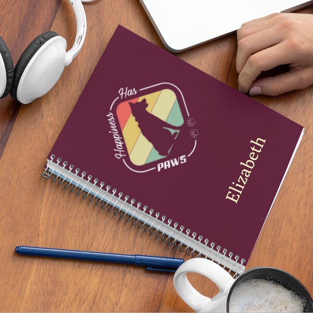 Happiness Has Paws Design Notebook (Creator Uploaded)