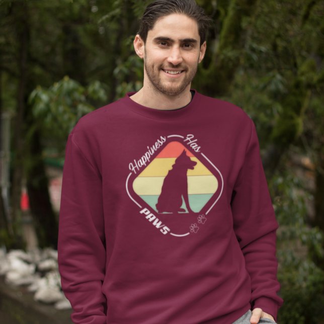 Happiness Has Paws Design Sweatshirt (Creator Uploaded)