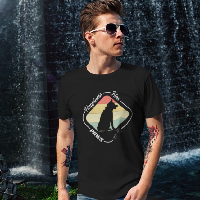 Happiness Has Paws Design T-Shirt (Creator Uploaded)