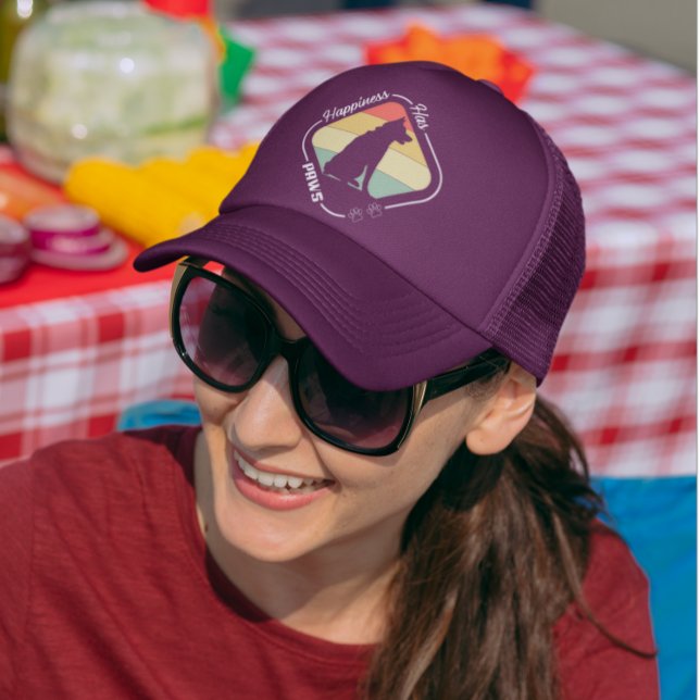 Happiness Has Paws Design Trucker Hat (Creator Uploaded)