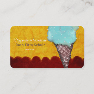 Happiness homemade orange vintage decadent creamy business card