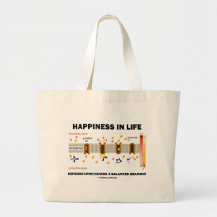 Happiness In Life Depends Upon Balanced Gradient Large Tote Bag