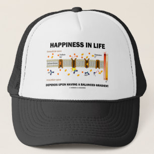 Happiness In Life Depends Upon Balanced Gradient Trucker Hat