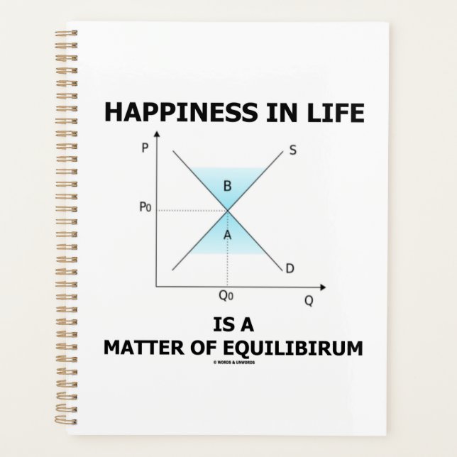 Happiness In Life Is A Matter Of Equilibrium Econ Planner (Front)