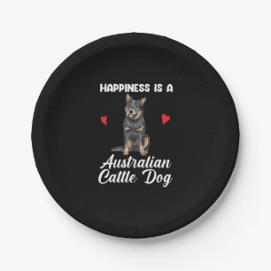 Happiness Is A Australian Cattle Dog Paper Plate
