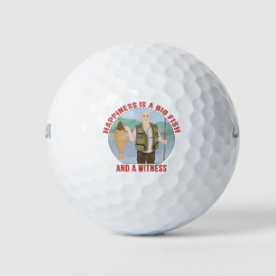 Happiness is a big fish, and a witness golf balls
