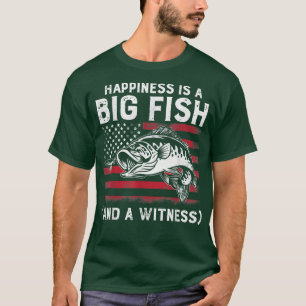 Happiness Is A Big Fish And A Witness Vintage USA T-Shirt