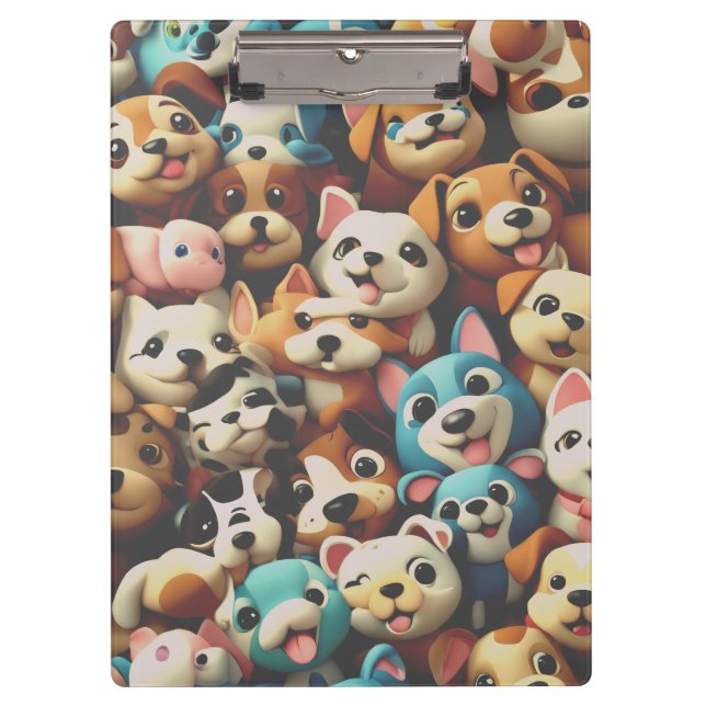 Happiness is a bunch of puppies clipboard (Front)