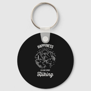 Happiness Is A Day Spent Hiking Key Ring