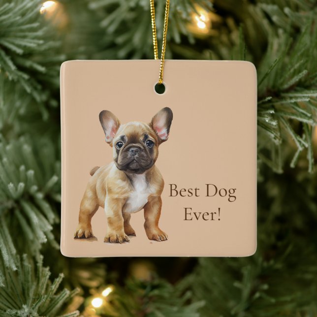Happiness is a Dog Ceramic Ornament (Tree)