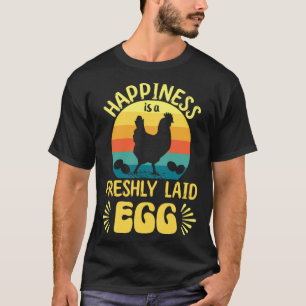 Happiness is a Freshly Laid Egg Chicken Rainbow T-Shirt