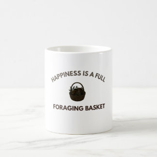 Happiness Is a Full Foraging Basket Mushroom Forag Coffee Mug