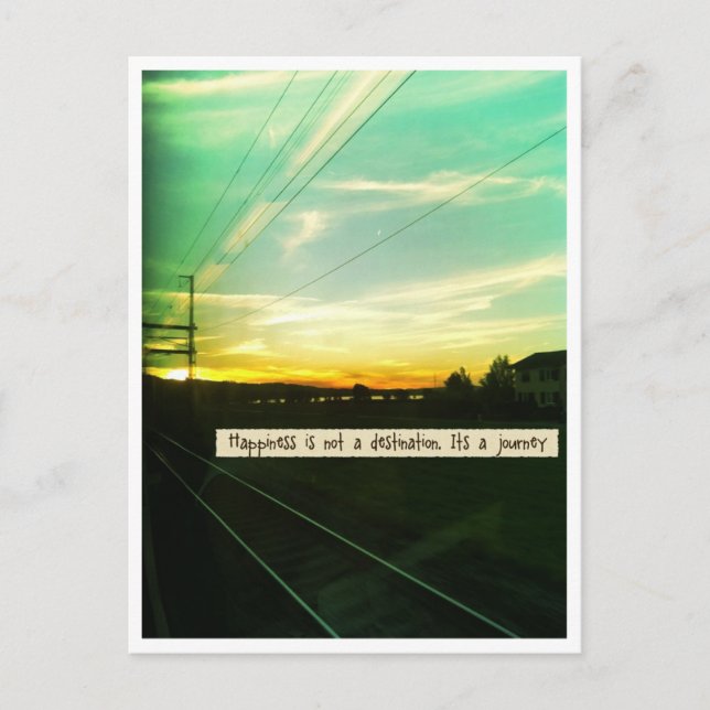 Happiness is a journey postcard (Front)