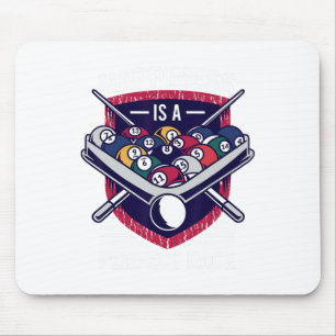 Happiness Is A Perfect Rack Billiard Game Lover Bi Mouse Pad