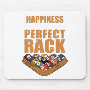 Happiness Is A Perfect Rack Billiard Game Lover Bi Mouse Pad