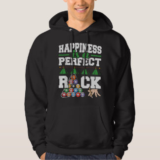 Happiness Is A Perfect Rack - Funny Pool Billiard  Hoodie
