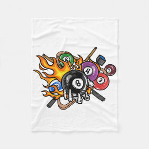 Happiness Is A Perfect Rack I Pool Billiards Playe Fleece Blanket