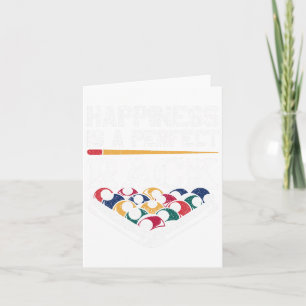 Happiness Is A Perfect Rack Pool Player Billiard B Card