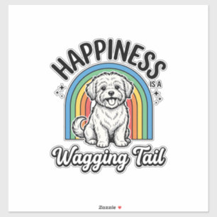 Happiness Is a Wagging Tail Dog Lover Design_1