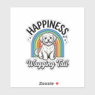 Happiness Is a Wagging Tail Dog Lover Design_1