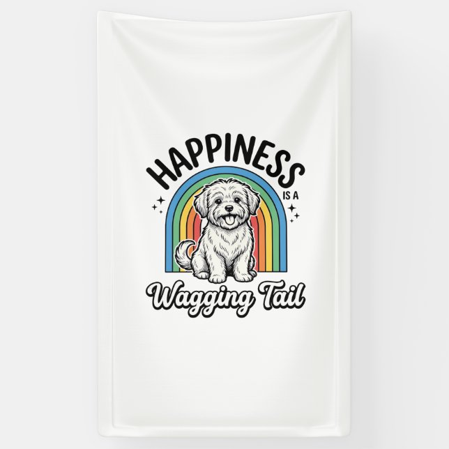 Happiness Is a Wagging Tail Dog Lover Design_1 Banner (Vertical)
