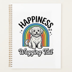 Happiness Is a Wagging Tail Dog Lover Design_1 Planner