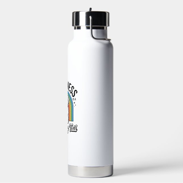 Happiness Is a Wagging Tail Dog Lover Design_1 Water Bottle (Left)