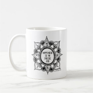 Happiness is an Inside Job Mandala Mug