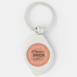 Happiness Is An Inside Job Wreath Keychain
