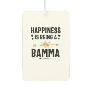 Happiness Is Being A Bamma Thanksgiving Christmas Car Air Freshener