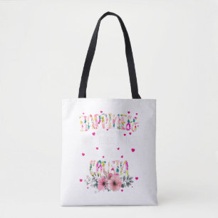 Happiness Is Being A Cousin Floral Mimi Christmas Tote Bag