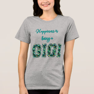 Happiness Is Being a Gigi Peacock Feather Tri-Blend Shirt