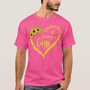 Happiness Is Being A Gigi Sunflower Grandma Mother T-Shirt