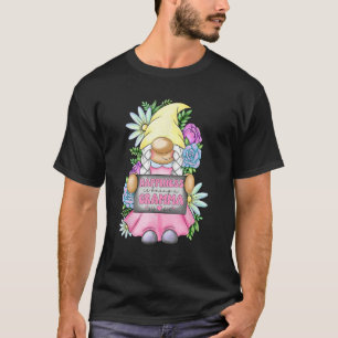 Happiness Is Being A Gramma Gnome Cute Girl Mother T-Shirt