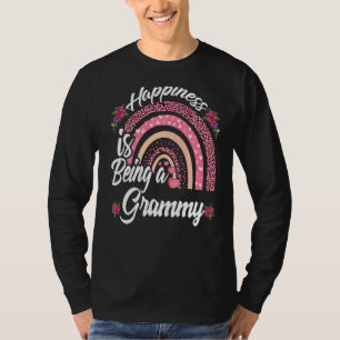 Happiness Is Being A Grammy Cute Rainbow Mothers D T-Shirt