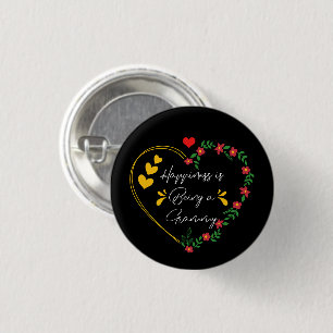 Happiness Is Being A Grammy Mother's Day Funny 3 Cm Round Badge