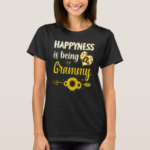 Happiness Is Being A Grammy Sunflower Grandma Moth T-Shirt